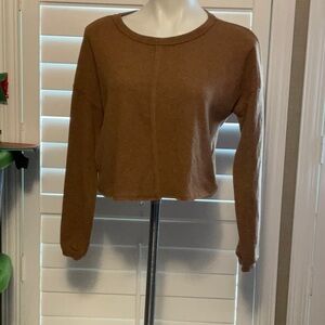 Belle Du Jour Tan Long Sleeve Sweatshirt